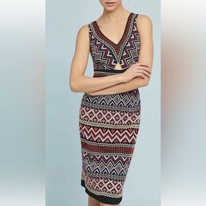 Anthropologie Geo-Embroidered Column Dress by Akemi + Kin size 6